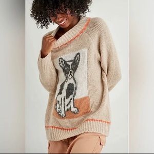 Aerie french bulldog pullover sweater size XL